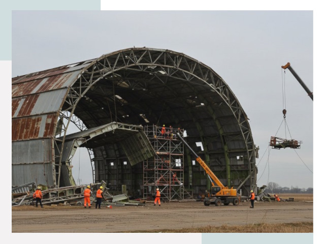 Демонтаж ангаров в Сегеже